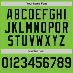 Custom Name and Number Neon Green Black Performance T-Shirt - Personalized Team Apparel Personalized Neon Green Black Performance