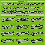 Personalized Black-White Baseball Jersey with Neon Green Pinstripes - Authentic Design Personalized Neon Green Black Pinstripe