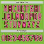 Custom Authentic Baseball Jersey with Neon Green, Black Pinstripe, and Pink-Black Personalized Name and Number Personalized