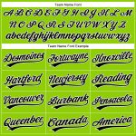 Custom Authentic Baseball Jersey with Neon Green Black Pinstripe - Personalized Name and Number Personalized Neon Green Black