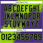 Custom Name & Number Authentic Baseball Jersey with 3D Neon Green Black Purple Brush Stroke Design Personalized Neon Green
