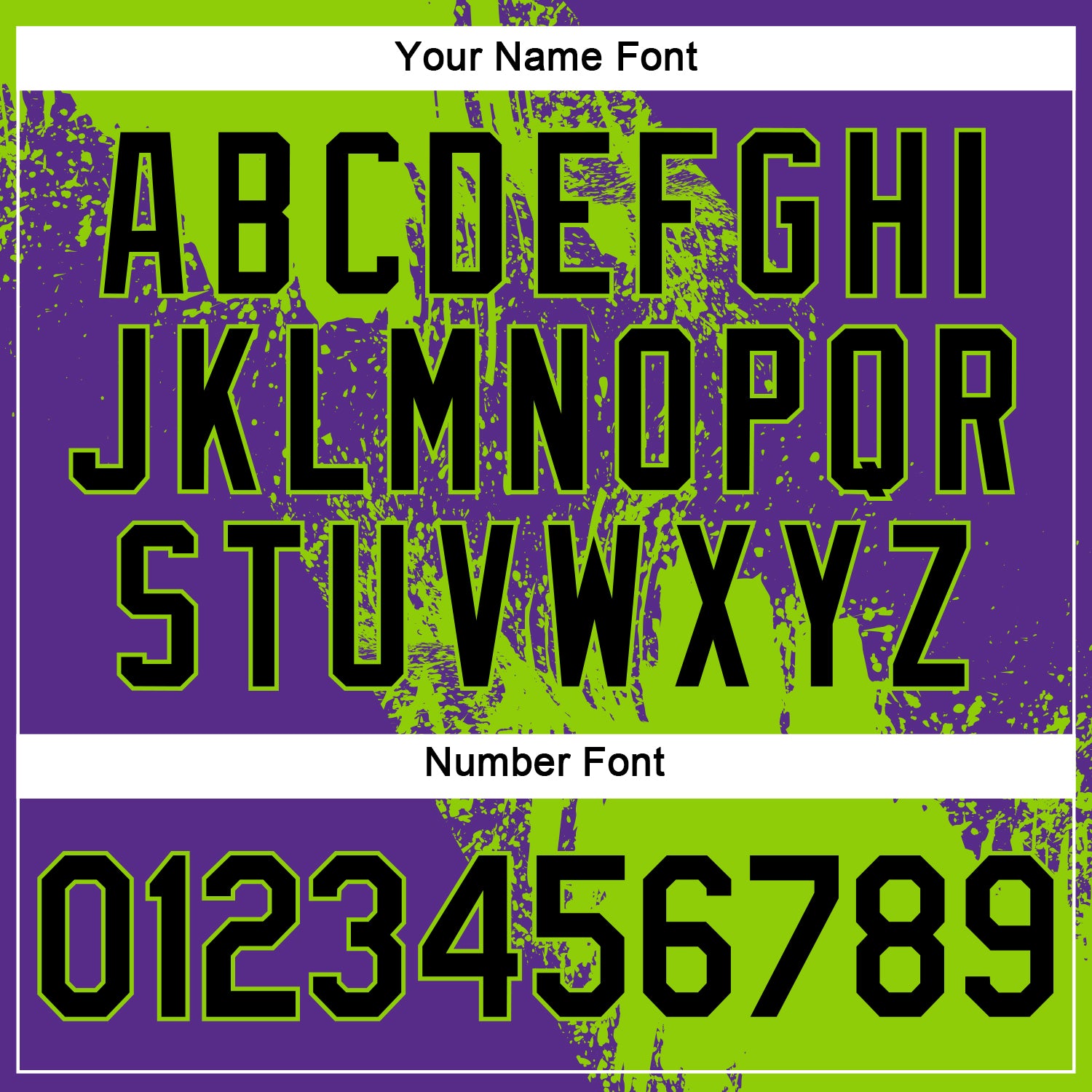 Personalized Neon Green Black-Purple 3D Pattern Design Abstract Brush Stroke Performance T-Shirt Team Custom Name and Number Custom Team Performance T-Shirt with Personalized Name & Number, Neon Green Black-Purple 3D Brush Stroke Design Personalized - Image 4