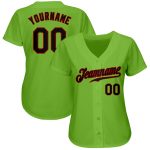 Custom Name Number Black Red Neon Green Baseball Jersey - Authentic Team Jersey Personalized Neon Green Black-Red Authentic