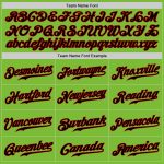 Custom Name Number Black Red Neon Green Baseball Jersey - Authentic Team Jersey Personalized Neon Green Black-Red Authentic