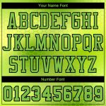 Custom Name Number Basketball Jersey Sublimation Round Neck Neon Green Black Suit Personalized Neon Green Black Round Neck