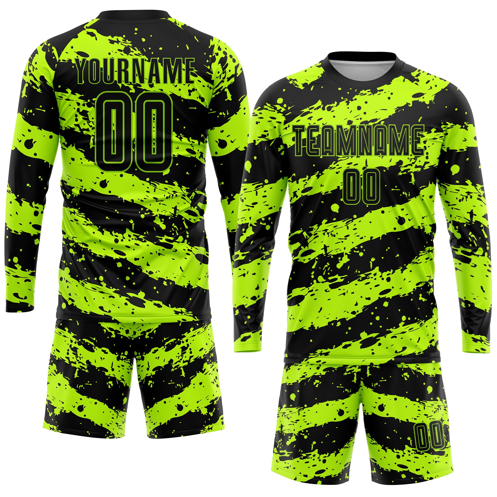 Personalized Neon Green Black Sublimation Soccer Uniform Jersey Custom Neon Green Black Soccer Jersey - Personalized Sublimation Uniform Personalized Neon Green Black Sublimation Soccer - Image 4