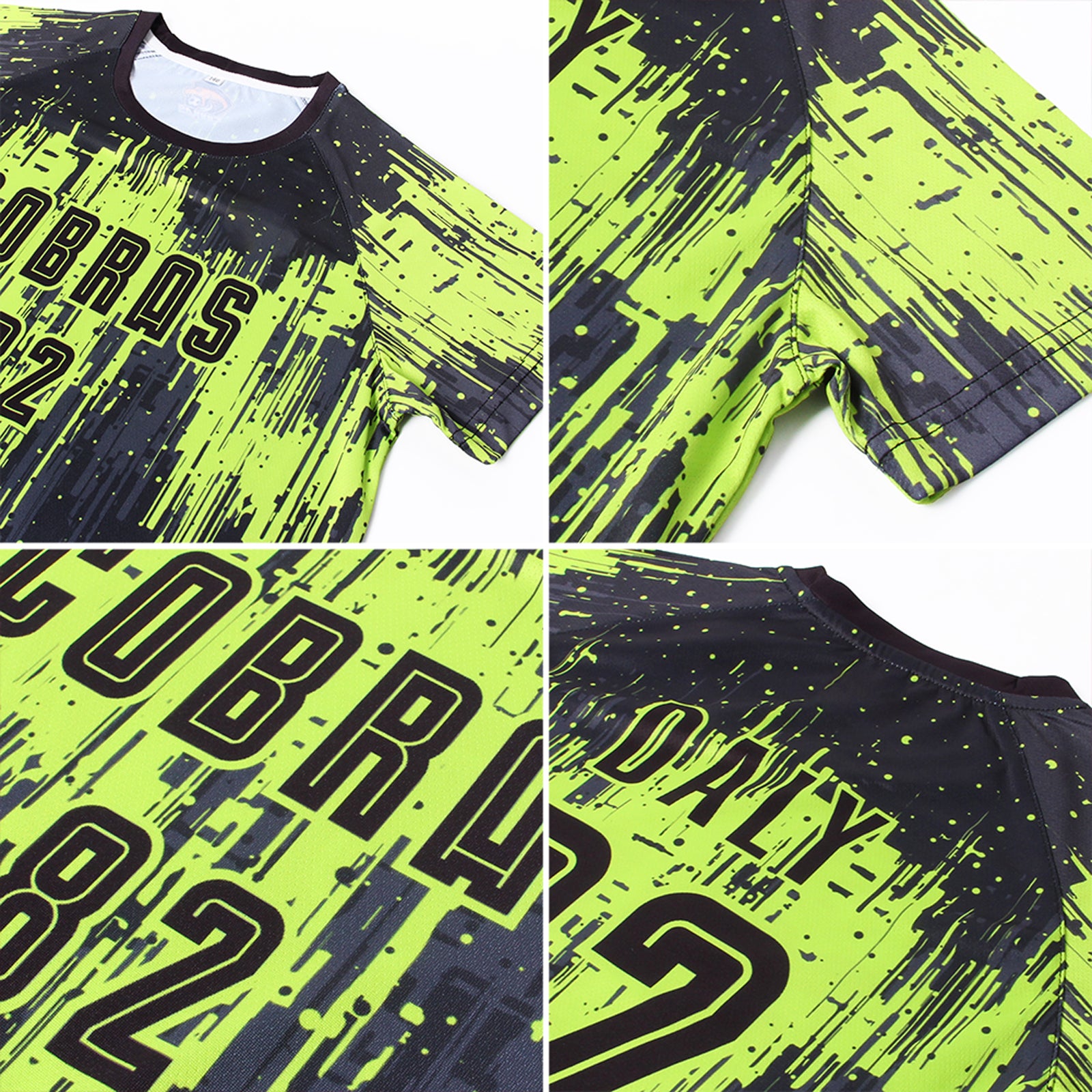 Personalized Neon Green Black Sublimation Soccer Uniform Jersey 7380 Custom Neon Green Sublimation Soccer Jersey - Black 7380 Personalized Uniform Personalized Neon Green Black Sublimation Soccer - Image 8