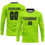 Custom Name and Number Sublimation Soccer Jersey - Personalized Neon Green and Black Team Uniform Personalized Neon Green