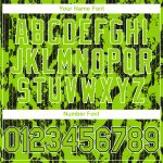 Custom Baseball Jersey with Personalized Name and Number, Neon Green Black-White 3D Abstract Fluid Design Personalized Neon