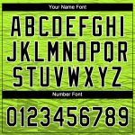 Custom Name and Number Authentic Baseball Jersey with Neon Green 3D Pattern Design in Black and White Personalized Neon Green