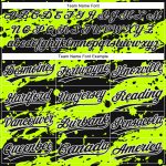 Custom 3D Pattern Baseball Jersey - Neon Green and Black-White Design, Authentic Style Personalized Neon Green Black-White