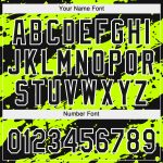 Custom 3D Pattern Baseball Jersey - Neon Green and Black-White Design, Authentic Style Personalized Neon Green Black-White