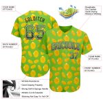 Custom St. Patricks Day Baseball Jersey with 3D Pattern Design, Personalized Neon Green, Black & White, Team Name and Number