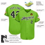 Custom Authentic Baseball Jersey with Personalized Name and Number - Neon Green and Black-White Design Personalized Neon
