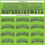 Custom Name and Number Personalized Drift Fashion Baseball Jersey - Neon Green Black-White Authentic Design Personalized