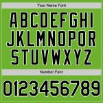 Custom Team Name Number Personalized Golf Polo Shirt in Neon Green and Black-White Performance Vapor Personalized Neon Green