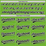 Custom Team Name Number Personalized Golf Polo Shirt in Neon Green and Black-White Performance Vapor Personalized Neon Green