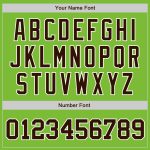 Custom Team Baseball Jersey with Personalized Name and Number - Authentic Neon Green Brown-White Design Personalized Neon