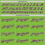 Custom Team Baseball Jersey with Personalized Name and Number - Authentic Neon Green Brown-White Design Personalized Neon
