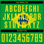 Custom Brazilian Flag Soccer Jersey Personalized Neon Green Gold-Royal Uniform with Name and Number Personalized Neon Green