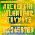 Custom Name Number Basketball Jersey - Personalized 3D Pattern Design Neon Green Gold White Abstract Psychedelic Style Personalized