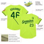 Custom Name and Number Neon Green Mesh Baseball Jersey - Authentic Throwback Team Style Personalized Neon Green Green Mesh