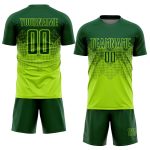 Custom Neon Green Soccer Jersey with Personalized Name & Number - Sublimation Uniform for Teams Personalized Neon Green Green