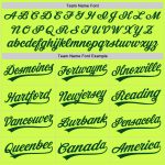Custom Name & Number Personalized Neon Green Throwback Baseball Jersey - Authentic Team Apparel Personalized Neon Green Green-White