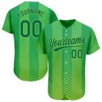 Personalized Authentic Baseball Jersey Custom Name Number Neon Green Kelly Green 3D Pattern Design Personalized Neon Green