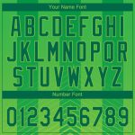 Custom Name and Number Softball Jersey Unisex 3D Pattern in Neon Green Kelly Green Two-Button Design Personalized Neon Green