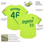 Custom Neon Green Kelly Green Baseball Jersey with Personalized Name and Number - Authentic Throwback Style Personalized