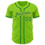 Custom Neon Green Baseball Jersey with Team Name & Number - Authentic Kelly Green & Neon Yellow Personalized Neon Green Kelly