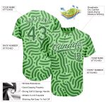 Custom Name and Number Baseball Jersey - Personalized 3D Pattern in Neon Green and Kelly Green-White Design Personalized