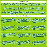 Custom Name and Number Baseball Jersey - Authentic Neon Green Kelly Green-White Design Personalized Neon Green Kelly Green-White