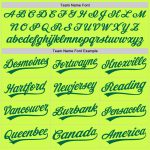 Personalized Kelly Green and White Neon Baseball Jersey Custom Name and Number - Authentic Throwback Team Apparel Personalized
