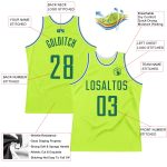 Custom Authentic Throwback Basketball Jersey - Personalized Neon Green & Kelly Green, Custom Name & Number Personalized Neon