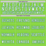 Custom Personalized Green White Football Jersey with Name and Number - Authentic Mesh Design Personalized Neon Green Kelly