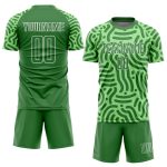 Custom Sublimation Soccer Uniform Jersey - Personalized Neon Green and Kelly Green with Team Name and Number Personalized