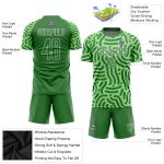Custom Sublimation Soccer Uniform Jersey - Personalized Neon Green and Kelly Green with Team Name and Number Personalized