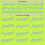 Custom Name and Number Baseball Jersey - Personalized Neon Green Light Blue Mesh Authentic Throwback Design Personalized