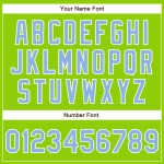 Custom Name Number Authentic Baseball Jersey in Neon Green Light Blue-White Personalized Neon Green Light Blue-White Authentic