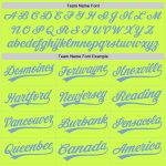 Custom Throwback Baseball Jersey with Personalized Name & Number - Neon Green Light Blue-White Authentic Design Personalized