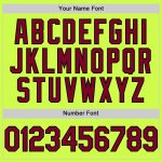 Custom Name and Number Authentic Throwback Baseball Jersey - Neon Green Maroon-Black Personalized Neon Green Maroon-Black