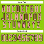 Custom Neon Green Hockey Jersey with Pink and Black Lace, Personalized with Name and Number - Medium Size Personalized Neon