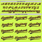 Custom Name Number Baseball Jersey - Personalized Navy-Gold Neon Green Authentic Throwback Team Apparel Personalized Neon
