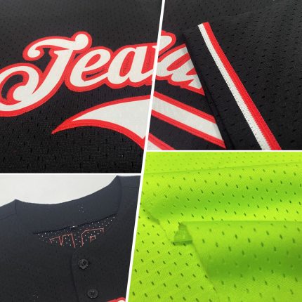 Custom Name and Number Neon Green Navy-Gold Baseball Jersey - Personalized Mesh Authentic Throwback Team Apparel Personalized