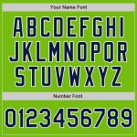 Personalized Authentic Baseball Jersey - Neon Green Navy Pinstripe Design Personalized Neon Green Navy Pinstripe Navy-White