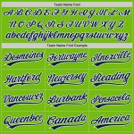Personalized Authentic Baseball Jersey - Neon Green Navy Pinstripe Design Personalized Neon Green Navy Pinstripe Navy-White