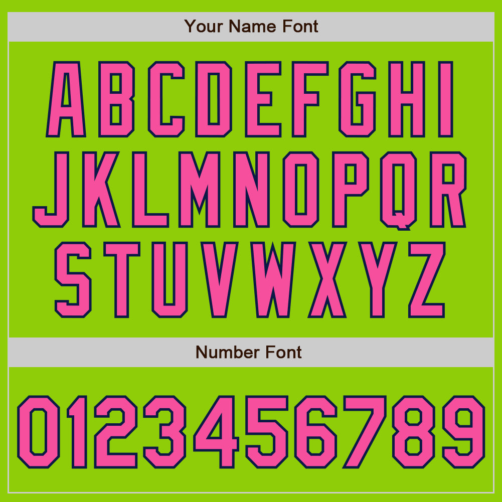Personalized Neon Green Navy Pinstripe Pink Two-Button Unisex Softball Jersey Team Custom Name and Number Custom Name and Number Softball Jersey - Personalized Navy Pinstripe Neon Green Pink Two-Button Unisex Design Personalized - Image 5