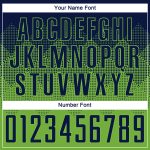 Custom Neon Green Navy Soccer Uniform Jersey with Personalized Name and Number Personalized Neon Green Navy Sublimation Soccer